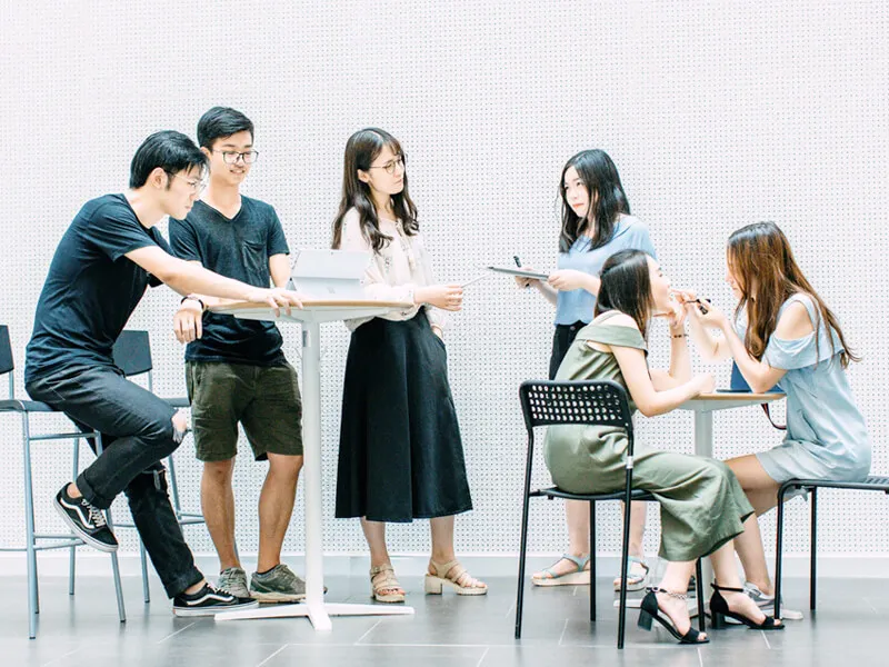 Image depicting a collaborative team engaged in a brainstorming session.